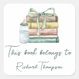 新しいチャプター赤ちゃんシャワー – この本は属している スクエアシール