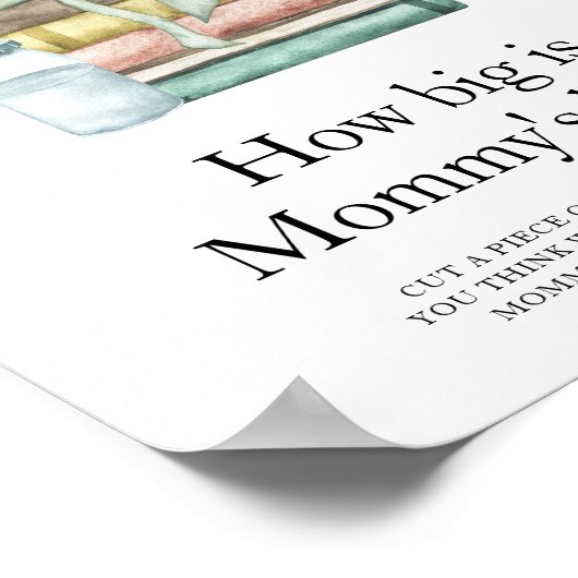 新しいチャプター赤ちゃんシャワー – ママの腹の大きさ ポスター (角)