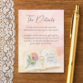 新しいチャプター開始ストーリーブックのブライダルシャワー詳細 エンクロージャーカード