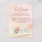 新しいチャプター開始ストーリーブックのブライダルシャワー詳細 エンクロージャーカード (正面)