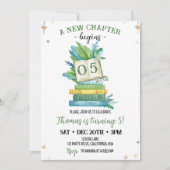 新しいチャプター開始ストーリーブック誕生日 招待状 (正面)