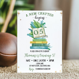 新しいチャプター開始ストーリーブック誕生日 招待状