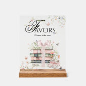 新しいチャプター開始フローラブックベビーガールシャワー アクリルサイン (正面)