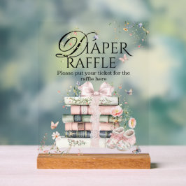 新しいチャプター開始フローラブックベビーガールシャワー アクリルサイン