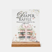 新しいチャプター開始フローラブックベビーガールシャワー アクリルサイン (正面)