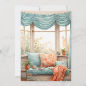 新しいチャプター開始フローラブック赤ちゃんシャワー 招待状 (裏面)