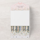 新しいチャプター開始フローラボウ本ベビーガールシャワー オールインワン招待状 (外側)