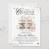 新しいチャプター開始フローラボウ本ベビーガールシャワー 招待状 (正面)