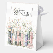 新しいチャプター開始フローラ弓ベビーガールシャワー フェイバーボックス (裏面)