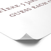 新しいチャプター開始ブックの推測ベイビーシャワーゲーム ポスター (角)