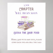 新しいチャプター開始ブックの推測ベイビーシャワーゲーム ポスター (正面)