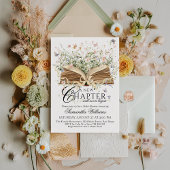 新しいチャプター開始ブックワイルドフラワーベイビーシャワー 招待状