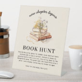 新しいチャプター開始ブライダルシャワーブック狩り 台座サイン (インサイチュ)