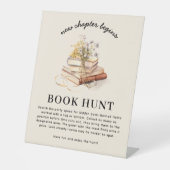 新しいチャプター開始ブライダルシャワーブック狩り 台座サイン (正面)