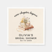 新しいチャプター開始ブライダルシャワー スタンダードカクテルナプキン (正面)