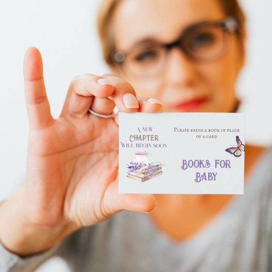 新しいチャプター開始ブランチおむつラッフルベビーシャワー エンクロージャーカード