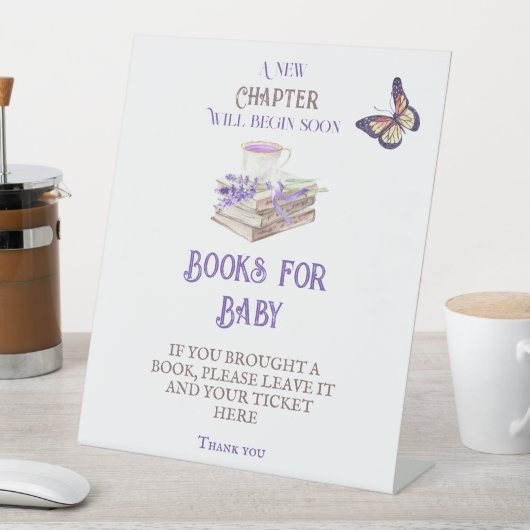 新しいチャプター開始ブランチおむつラッフルベビーシャワー 台座サイン (インサイチュ)