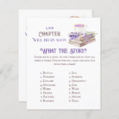 新しいチャプター開始ラベンダーストーリーベビーシャワーゲーム (正面/裏面)