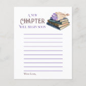 新しいチャプター開始ラベンダーストーリーベビーシャワーゲーム (裏面)