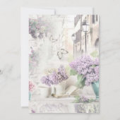 新しいチャプター開始ラベンダーティーブランチ赤ちゃんシャワー 招待状 (裏面)