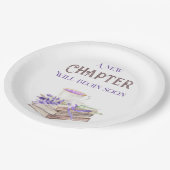 新しいチャプター開始ラベンダーブランチ本ベビーシャワー ペーパープレート (アングル)