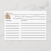 新しいチャプター開始ワイルドフラワーブライダルシャワーレシピ エンクロージャーカード (正面)