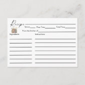 新しいチャプター開始ワイルドフラワーブライダルシャワーレシピ エンクロージャーカード (正面)