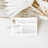 新しいチャプター開始ワイルドフラワーブライダルシャワーレシピ エンクロージャーカード