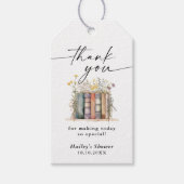 新しいチャプター開始ワイルドフラワーブライダルシャワー ギフトタグ (正面)