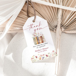 新しいチャプター開始ワイルドフラワーブライダルシャワー ギフトタグ