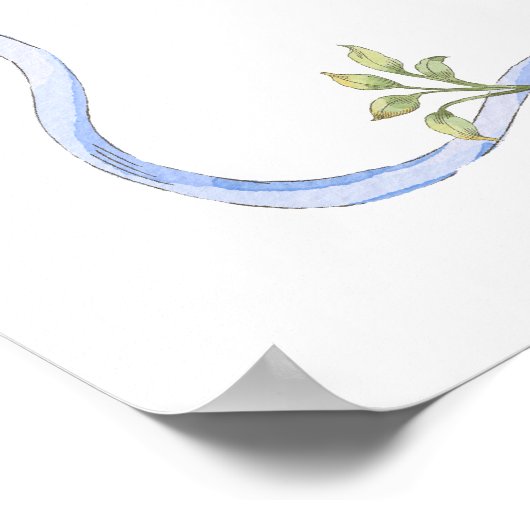 新しいチャプター青い弓の赤ちゃんシャワーへようこそ ポスター (角)