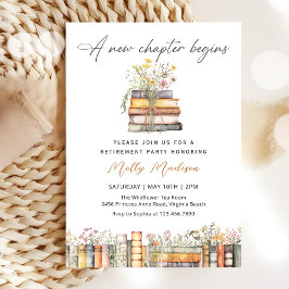 新しいチャプター・ストーリーブックの退職招待状 招待状