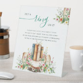 新しいチャプター・ストーリーブックを置くリングや輪ブライダルシャワー 台座サイン (インサイチュ)