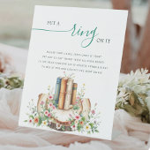 新しいチャプター・ストーリーブックを置くリングや輪ブライダルシャワー 台座サイン