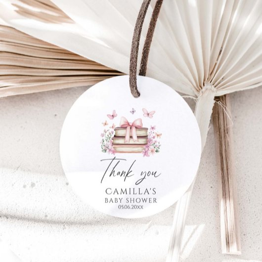 新しいチャプター・ストーリーブックベビーシャワー フェイバータグ