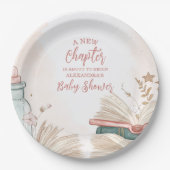 新しいチャプター・ストーリーブックベビーシャワー ペーパープレート (正面)