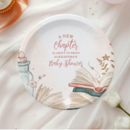 新しいチャプター・ストーリーブックベビーシャワー ペーパープレート