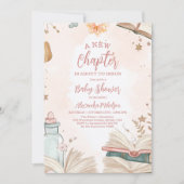 新しいチャプター・ストーリーブックベビーシャワー 招待状 (正面)