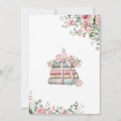 新しいチャプター・ストーリーブックベビーシャワー 招待状 (裏面)