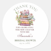 新しいチャプター・ストーリー・ブック・ブライダルシャワー・サンキュー ラウンドシール (正面)