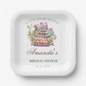 新しいチャプター・ストーリー・ブック・ブライダルシャワー ペーパープレート (正面)