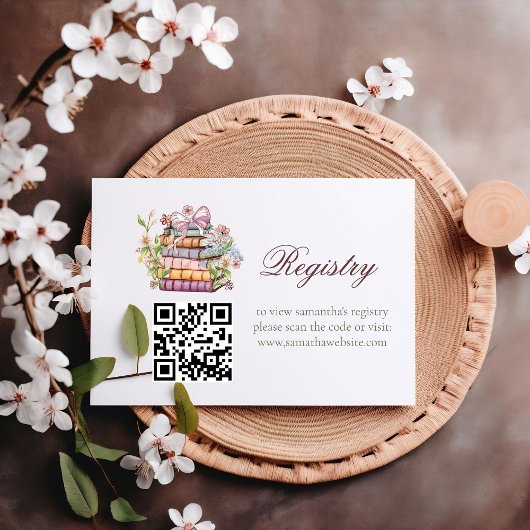 新しいチャプター・ストーリー・ブック・ブライダルシャワー・レジストリ エンクロージャーカード