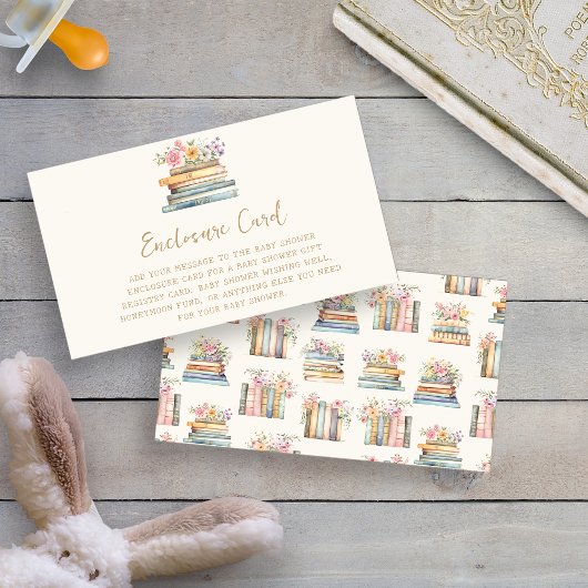 新しいチャプター・ブックス赤ちゃんシャワー エンクロージャーカード