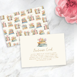 新しいチャプター・ブックス・ブライダルシャワー エンクロージャーカード