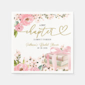 新しいチャプター・ブックス・ブライダルシャワー スタンダードカクテルナプキン (正面)