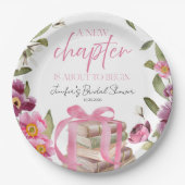 新しいチャプター・ブックス | 水彩ブライダルシャワー ペーパープレート (正面)