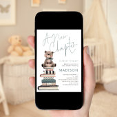 新しいチャプター・ブックテディベア・ベビーシャワー 招待状