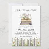 新しいチャプター・ブックベビーシャワー 招待状 (正面)