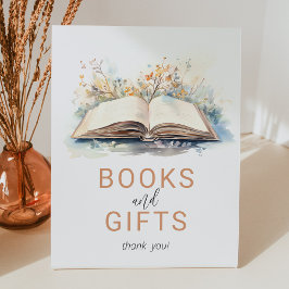 . .新しいチャプター・ベイビー・シャワー・ブックとプレゼント 台座サイン