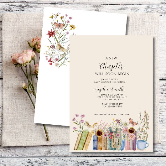新しいチャプター・ベイビー・シャワー 招待状